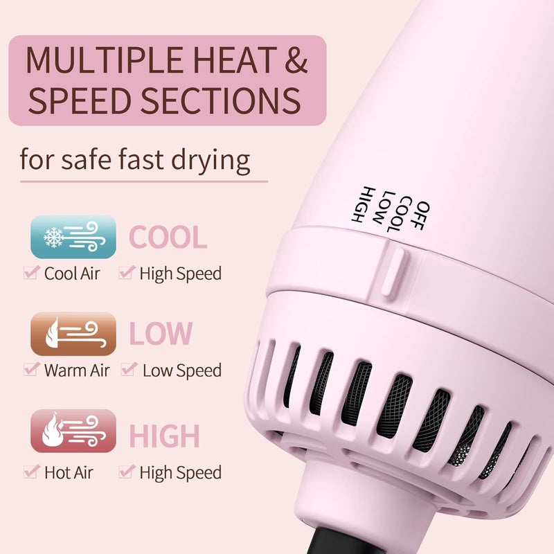 Umeely Hair Dryer Brush Blow Dryer in One, Upgraded 4 in 1 Hair Dryer and Styler Volumizer with Negative Ion Anti-frizz Ceramic Titanium Barrel Hot Air Hair Straightener Brush - Image 2